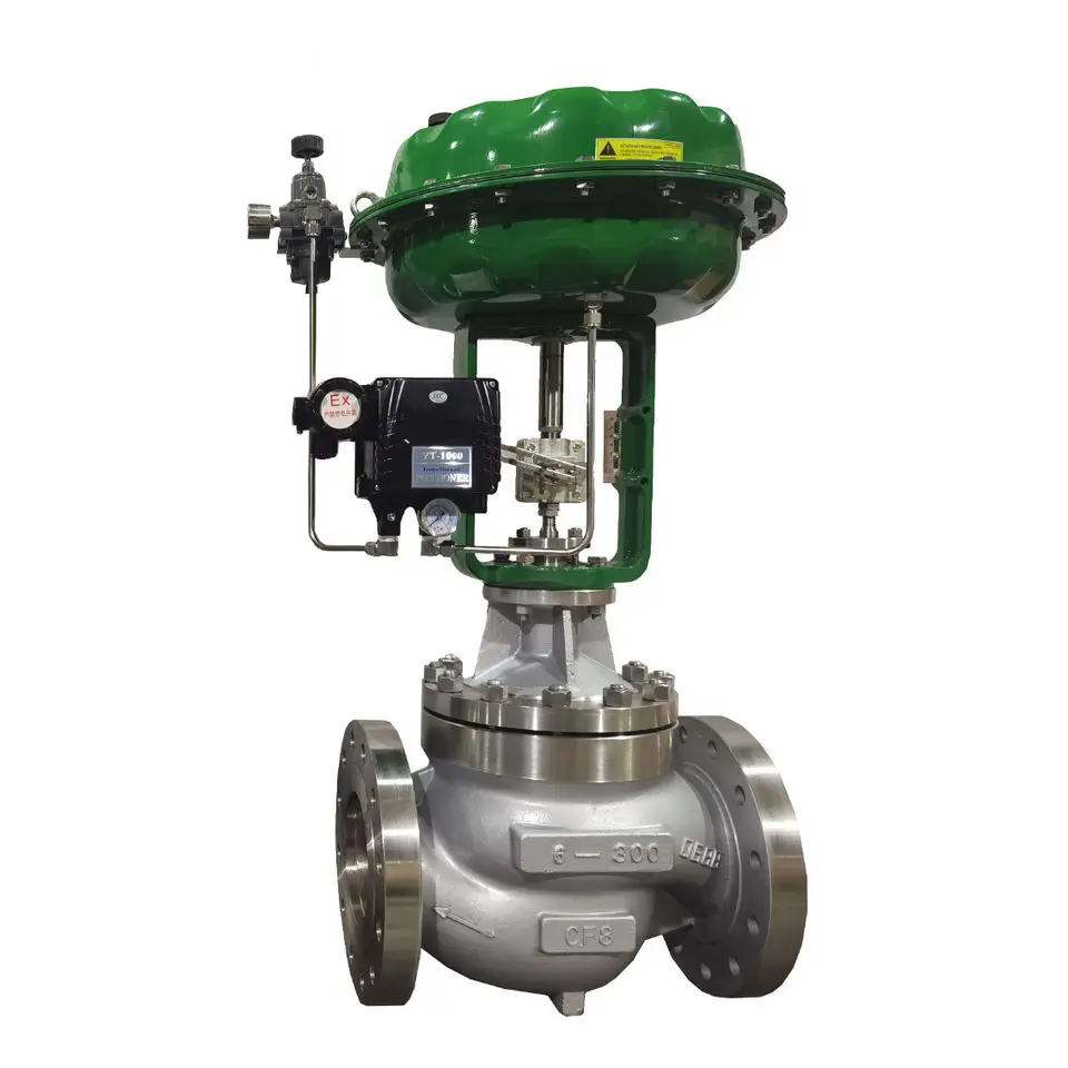 Пневматический шарообразный редуктор давления DN50 SS304 4 20ma регулирующие клапаны с электро-пневматическим