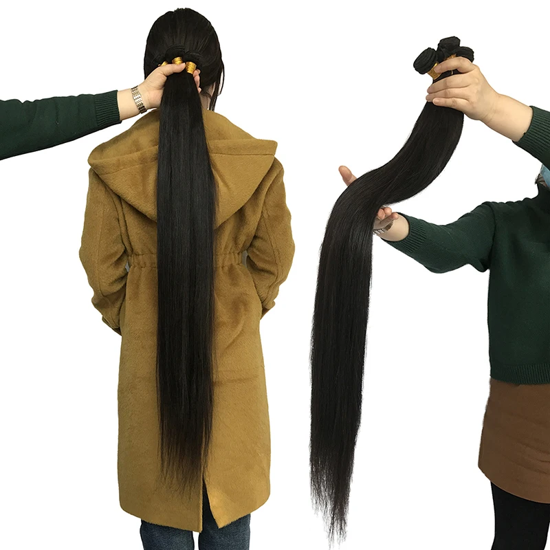 
brazilian straight hair bundles 28 30 32 36 38 40 inch ,100% Natural Human Hair long straight bundles With Closure Remy Hair 