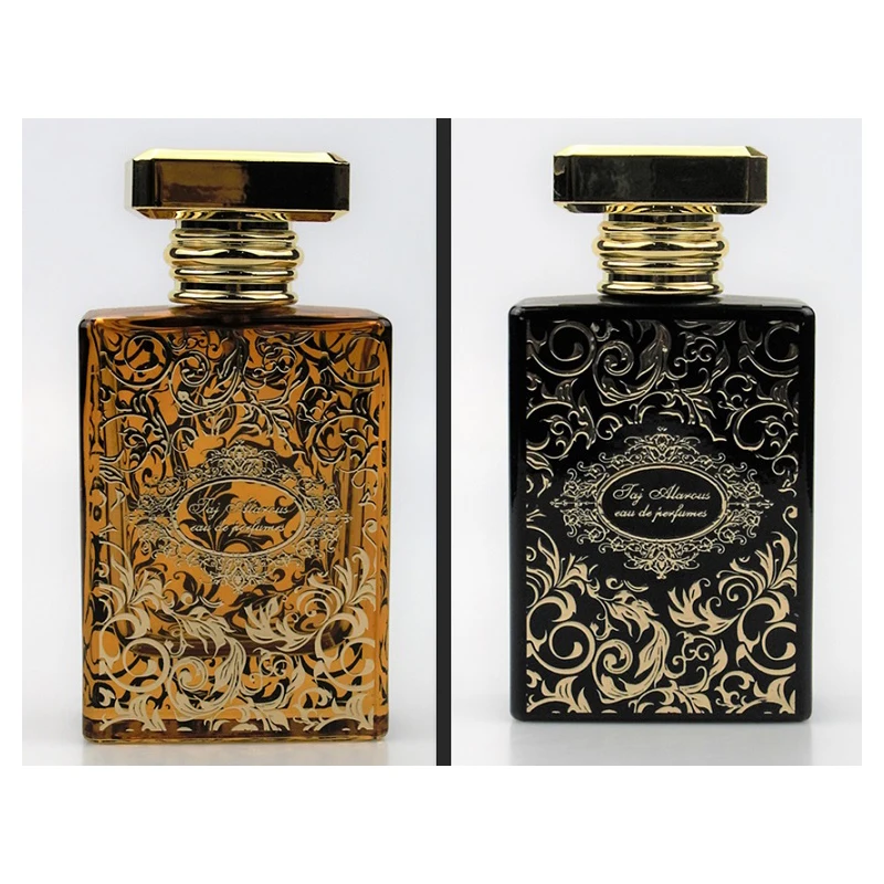 Gold Beautiful Old Fashion Perfume Bottles Vintage Luxury Middle Eastern Colorful Perfume Glass  Bottles