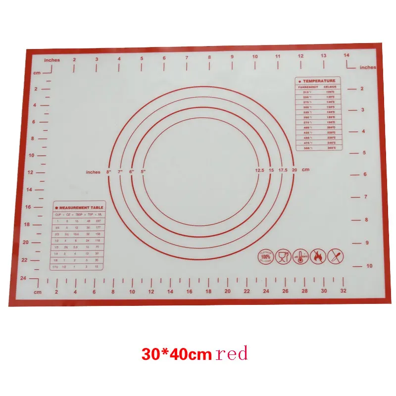 60 x 40 cm nonstick nonslip silicone pastry rolling mat with measuring marks silicone dough sheet BPA free and easy to clean