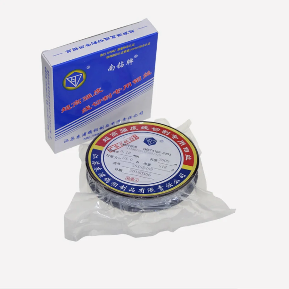 Original Diamond EDM Molybdenum Wire 0.18mm 2400m per spool for WEDM Wire Cut Machine