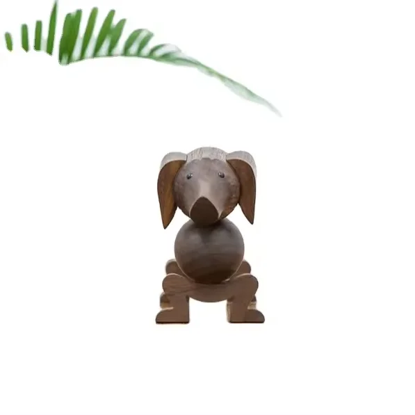 Wholesale Walnut Wood Sausage Dog Wood Dog Home Decoration Car Decoration Birthday Gifts Can be Sent as Ornaments