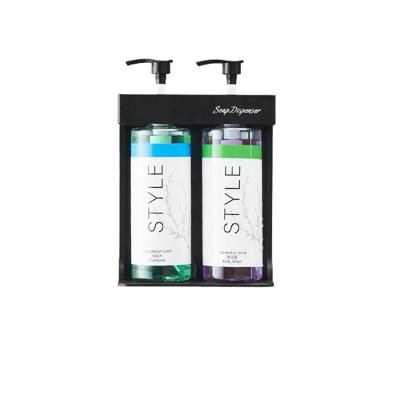 Hotel Bathroom Toilet Plastic ABS Sanitary Manual Wall Mount Shampoo Liquid Soap Dispensers