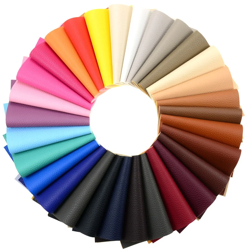 Однотонные листы A4 из искусственной кожи с текстурой личи для сережек, бантов, поделок «сделай сам», оптовая продажа