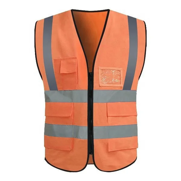 Hot sale construction knitted reflective vest customized printed reflective vest