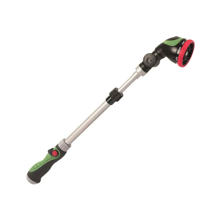 High Quality Thumb Control Extendable Wand Garden Water Hose Nozzle for Cleaning Hard to Reach Areas 10 Patterns Flexibility
