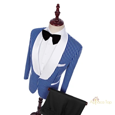 
APHACATOP 2020 New Arrival Dot Suit Sets Custom Men Wool Suits 