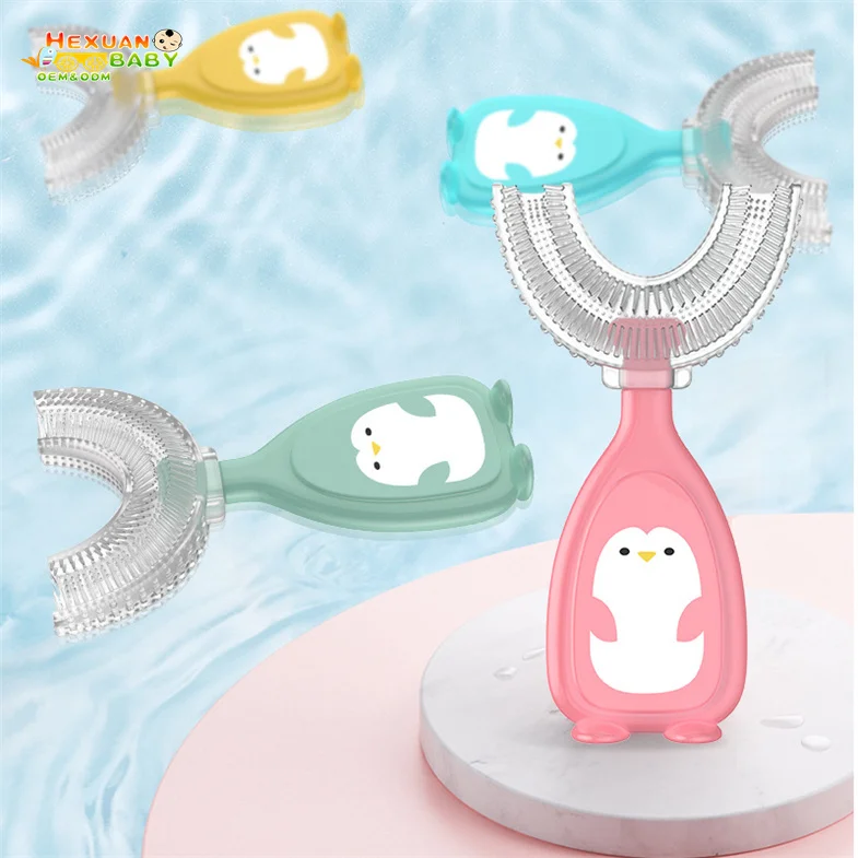 Manual Silicone Baby Toothbrush Children 360 U Shape Replacement Oral Care Cleaning Brush Kids Tooth