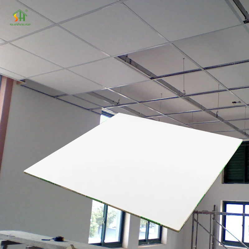 Aluminum Foil Back Veneer Pvc Plasterboard Ceiling Panels Pvc Ceiling Tiles For Roof