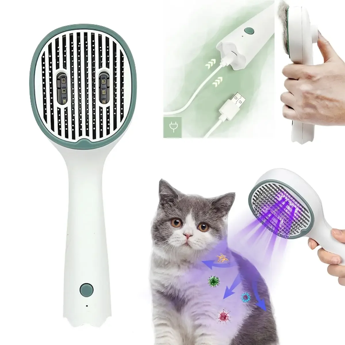 Pet Grooming Brush Self Cleaning Auto Dog Cat Slicker Brush Remove Dog Hairs Pet Comb