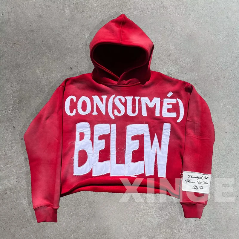 Wholesale Custom 500 Gsm Oversize Drop Shoulder Wash Embroidery Patch Hoodies Distressed Vintage Acid Wash Hoodie for Men