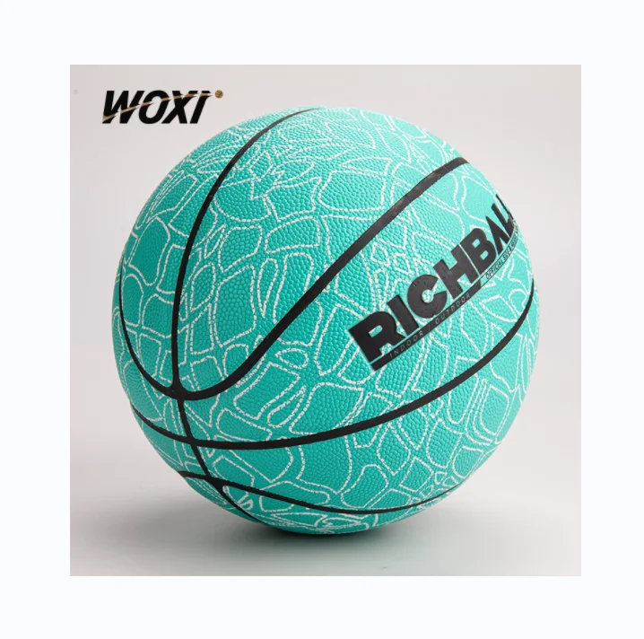 Basketball Glowing Fluorescent Laminated PU and Rubber Training Ball Add Your Logo Basket Ball