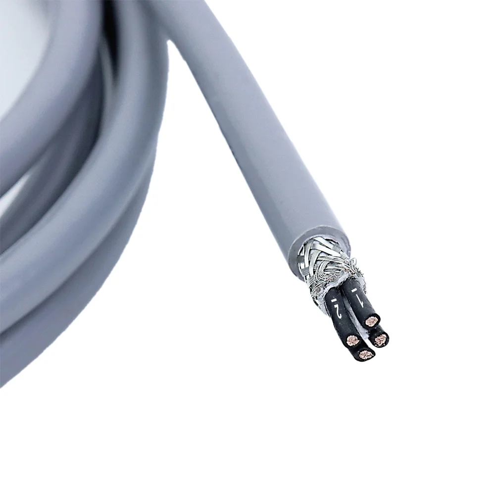 Motor Power Cable 4 Cores 6 mm Screened PVC Sheath 9 AWG Shield Motor Encoder Cable for Industry Automation CNC