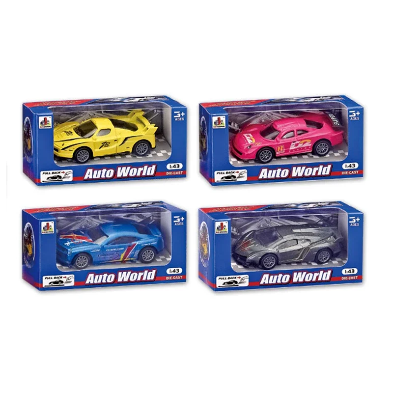 High Quality Wholesale Diecast Toys 1:43 Mini Alloy Racing Pull-back Vehicle Toy Pull Back Racing Toys Model Car For Kids