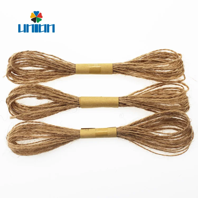 Wholesale DIY crafts gift box packaging rope diameter 1.0mm 1.5mm twisted Jute Cord