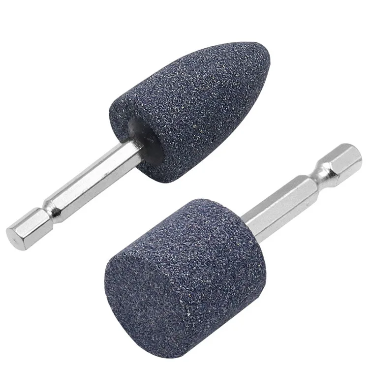 6.3mm*24mm tapered grinding wheel with hexagonal handle brown corundum polishing wheel grinding head electric rotating tool