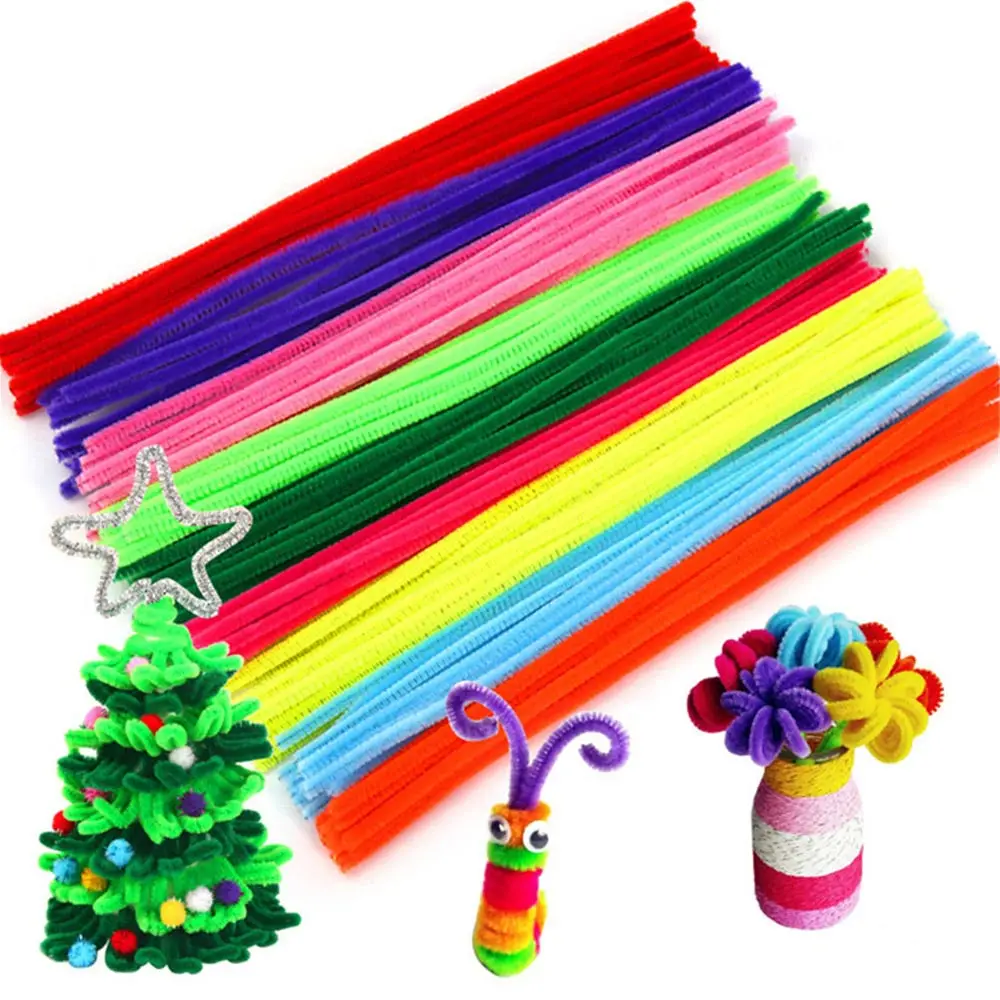 Wholesale valentines day gift 2023 chenille stems pipe cleaners Craft Supplies for kid DIY pipe cleaners
