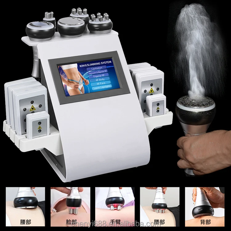 Factory Price Cavitation Machine Ultrasound 6 in 1 Rf lipolaser 40k cavitation slimming machine