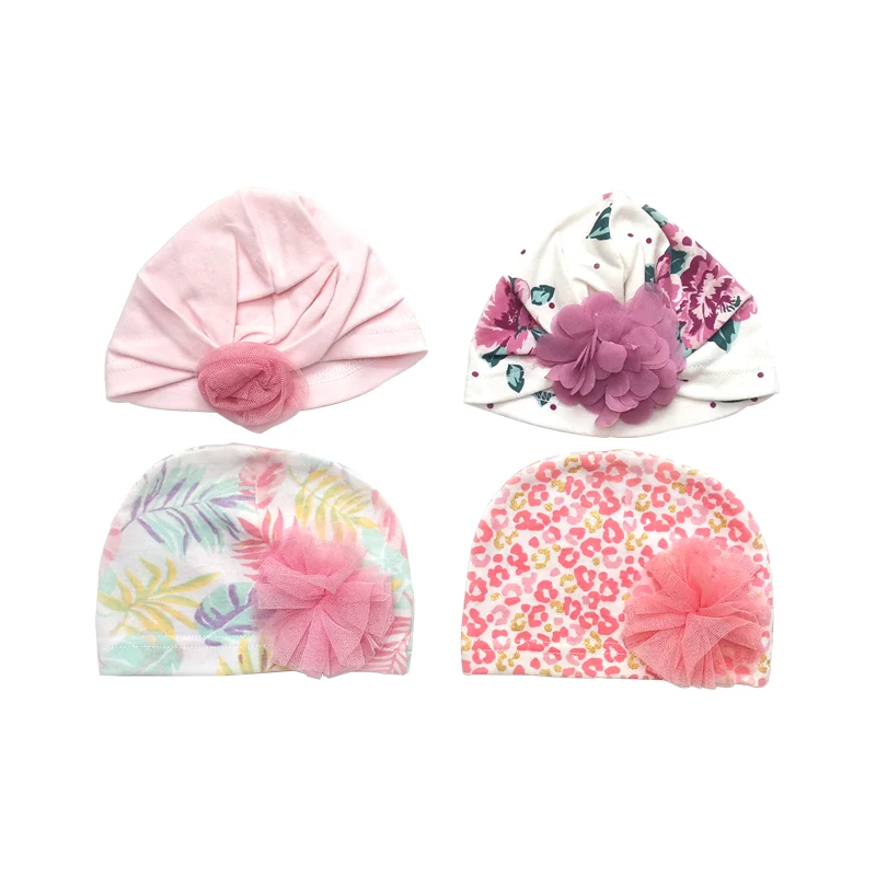 Infant Photo Props Newborn Caps Headwraps Baby Girls Bowknot Beanies Hat