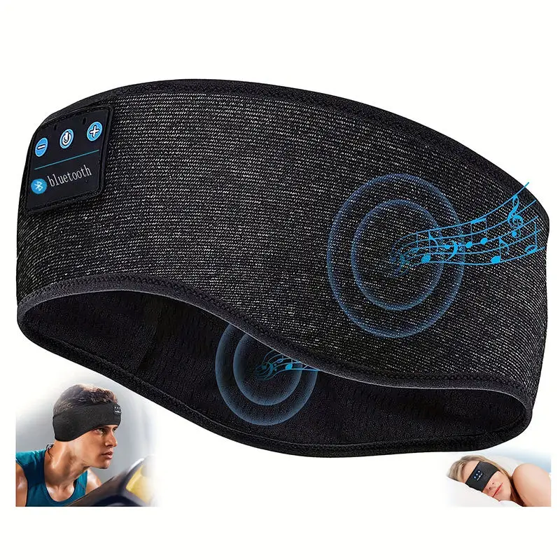 Bluetooth Sleep Headband Bluetooth Sports Headband,Wireless Sleep Mask for Workout Side Sleeper