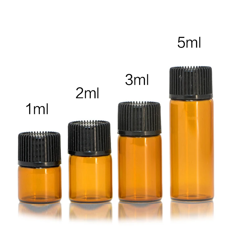 Free Shipping screw cap perfume mini 1ml glass bottles