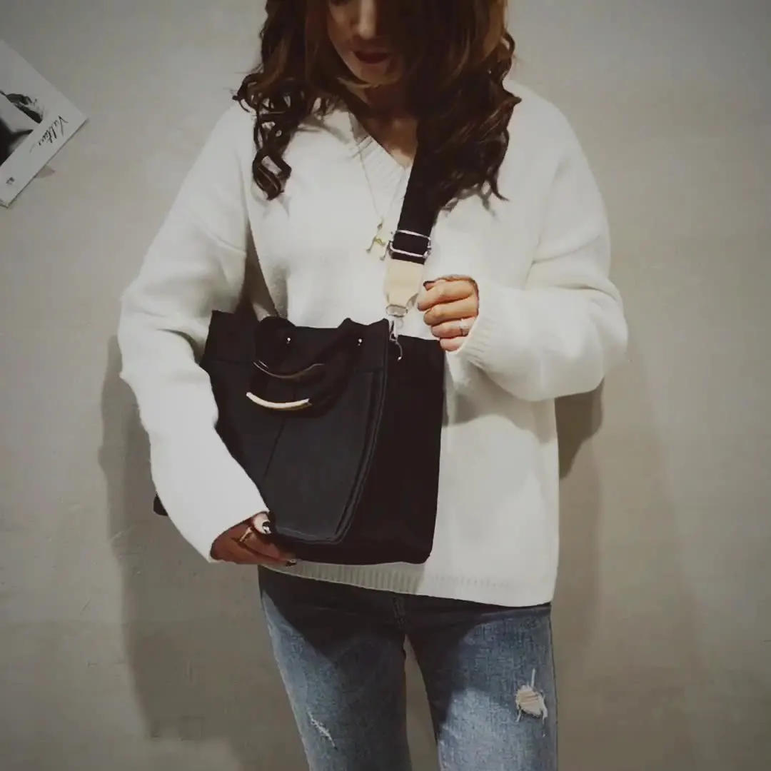 Multi-pocket large-capacity unit price bag ladies crossbody bag bolsas de lona con cierre tote canvas beach big bag