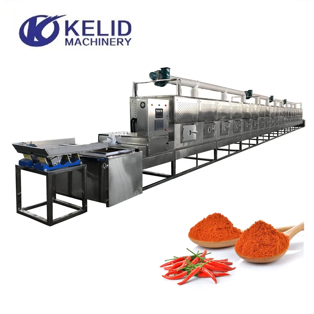 Chili Powder Pepper Powder Paprika Herb Microwave Dryer Sterilization Machine