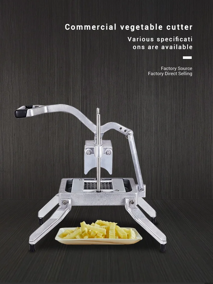 Manual Hand Held Stainless Steel Food Onion Vegetable Fruit Potato Chips Chopper Slicer Cutting Machine