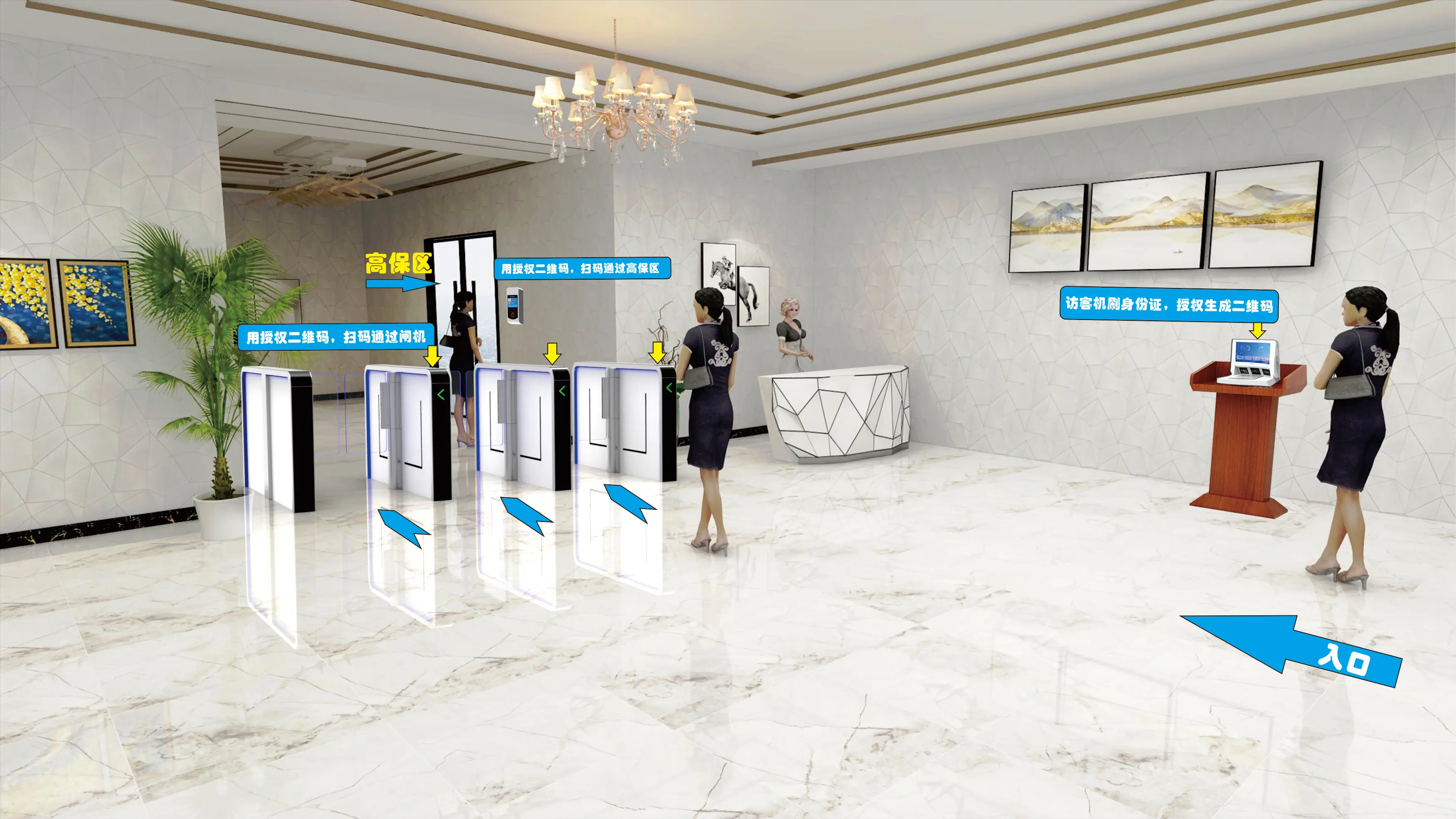 High Quality Systems Security Gates Swing Speed Gate Glass Turnstiles For Office Building