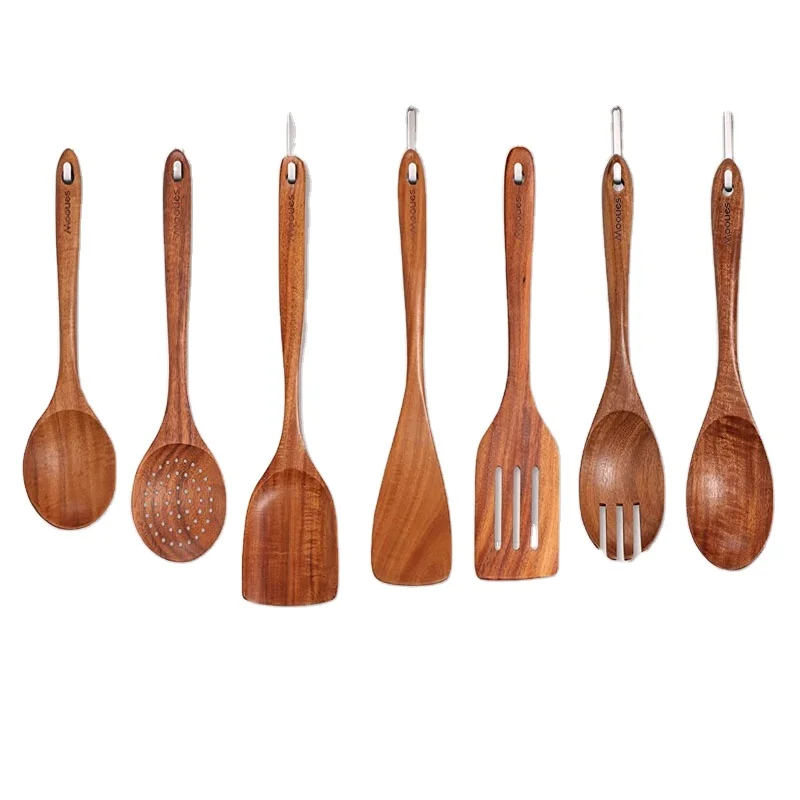 Cooking Kitchen Utensils Set Nonstick Kitchen Utensils Set Hot Sale Wooden Teak Wooden Natural Customized Wooden Spatula 100pcs