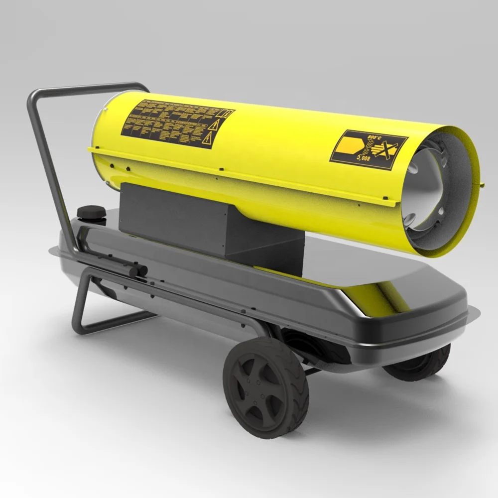 50KW High Power Industrial Diesel Air Heater Mobile Portable Greenhouse Oil Kerosene Heaters For Poultry Farm