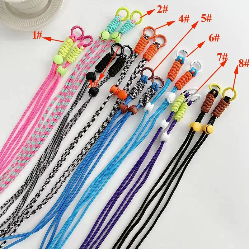 Handmade Braided Woven Para cord Strap For Mobile Phone Water Bottle Camera Adjustable Neck Shoulder Strap