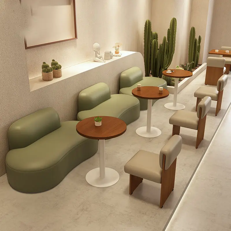 Light Luxury Cheap Coffee Shop Used Booths Seat High Back Sofa Sets Cafe Bench Seating Fast Food Restaurant Furniture For Sale