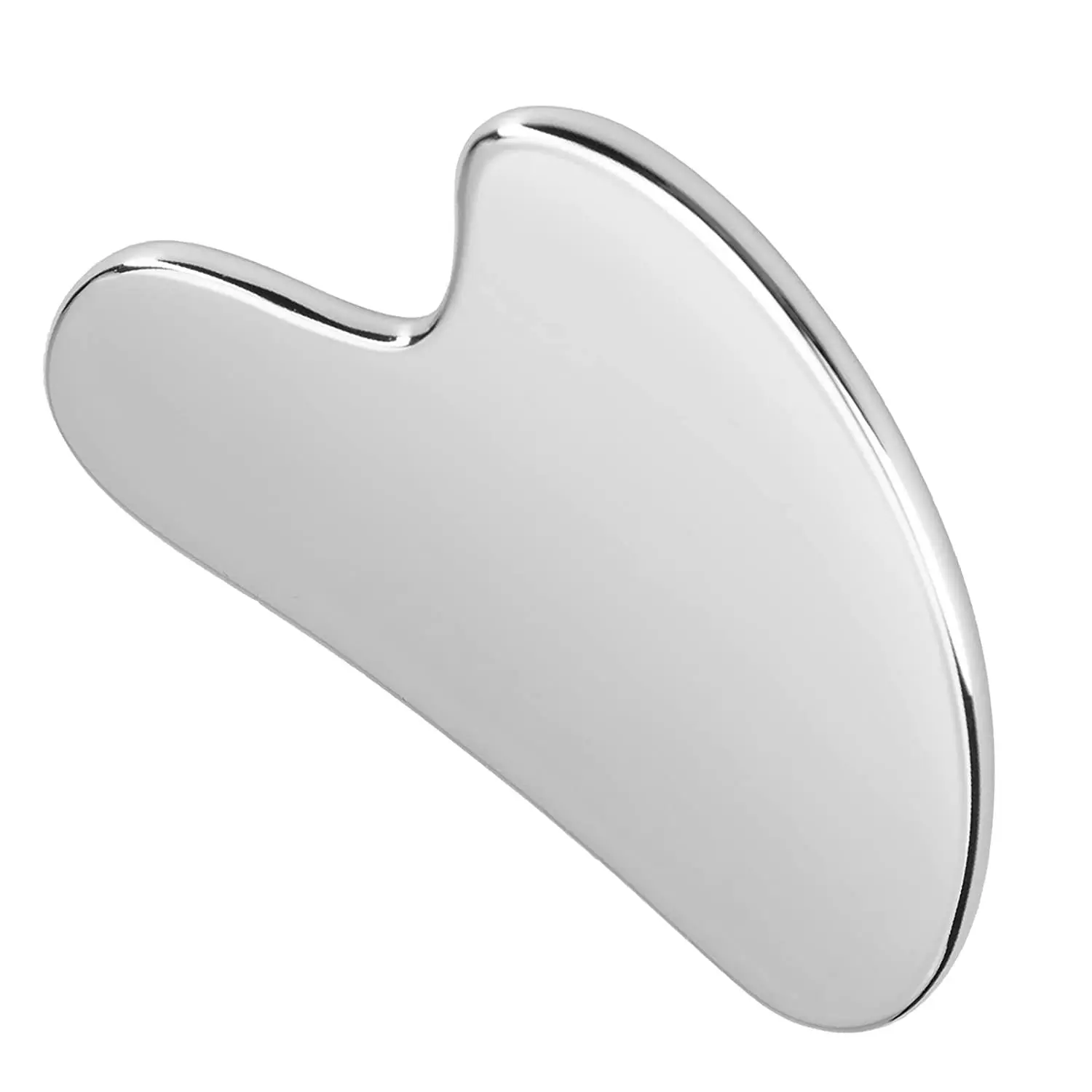 Stainless steel gua sha board body face eye massage heart-shaped metal gua sha board wholesale beauty lift face massager
