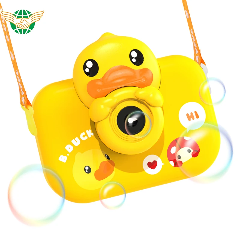 Hot selling B.DUCK cartoon bubble automatic bubble machine toys bubble camera  outdoor toys for kids