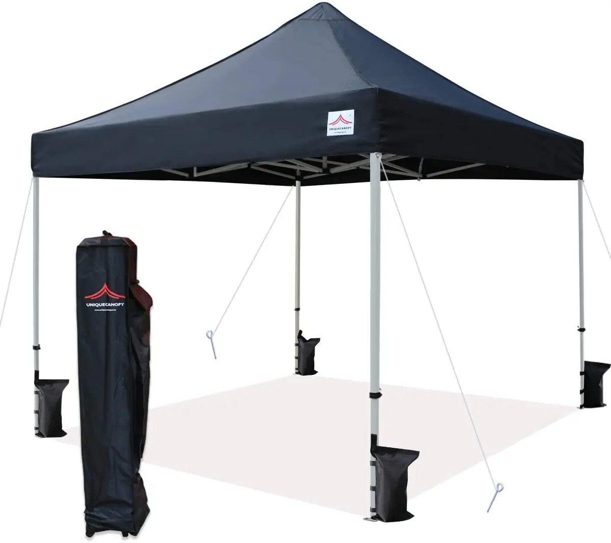 10 x 10ft Portable Folding Gazebo Tent Commercial Instant Shelter Event Tent Pop Up Canopy with  Roller Bag