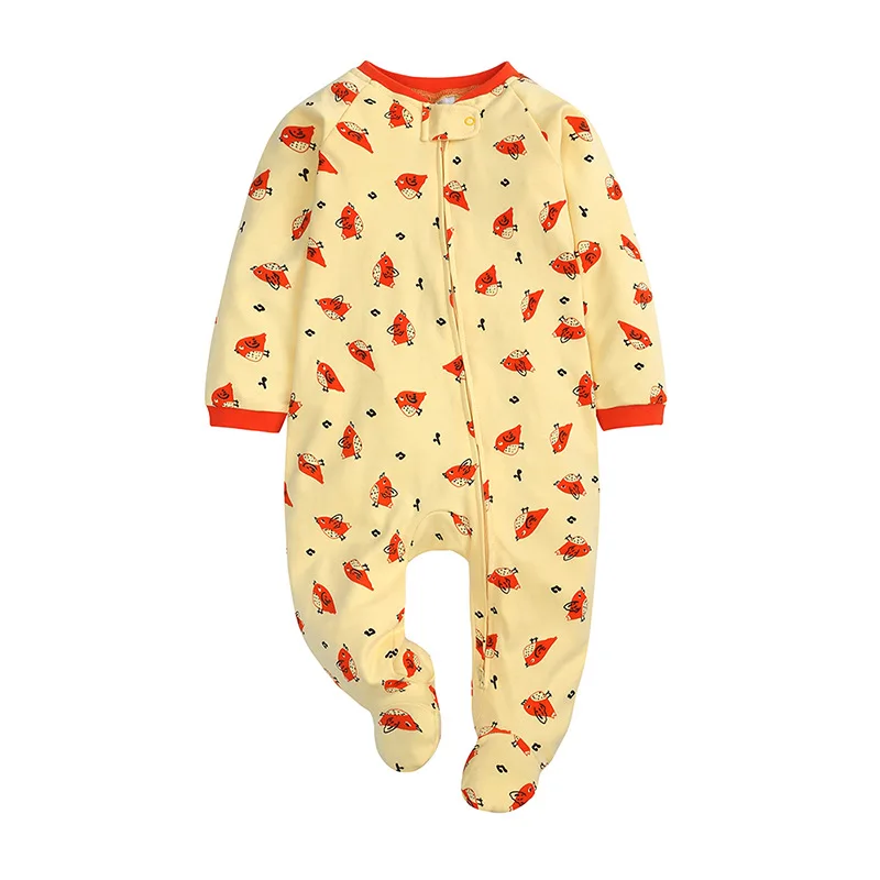Spring Clothes Autumn Footed Romper Print Unisex Baby Rompers Baby item With OEM Logo