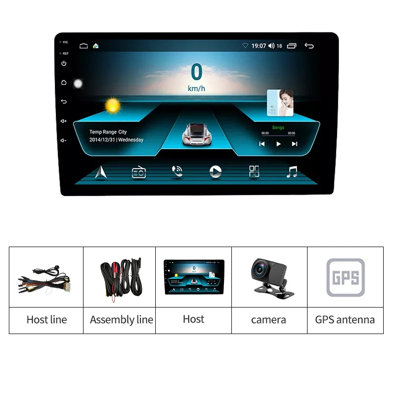 Full Touch Screen HD AI Voice Control Music System for Car Android Radio Car GPS Navigator Car Monitor 10 Inch with WIFI