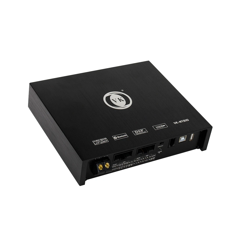VK High quality new design car audio DSP amplifier processor support computer 10-channel low-level
