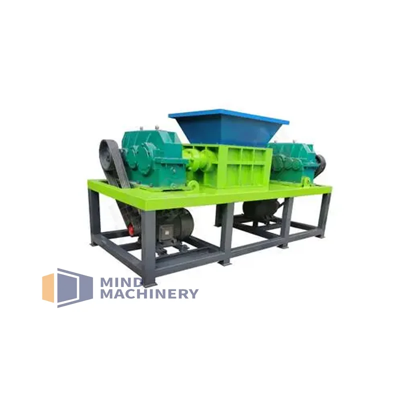 Double axis shredder equipment for straw fabric and old clothes