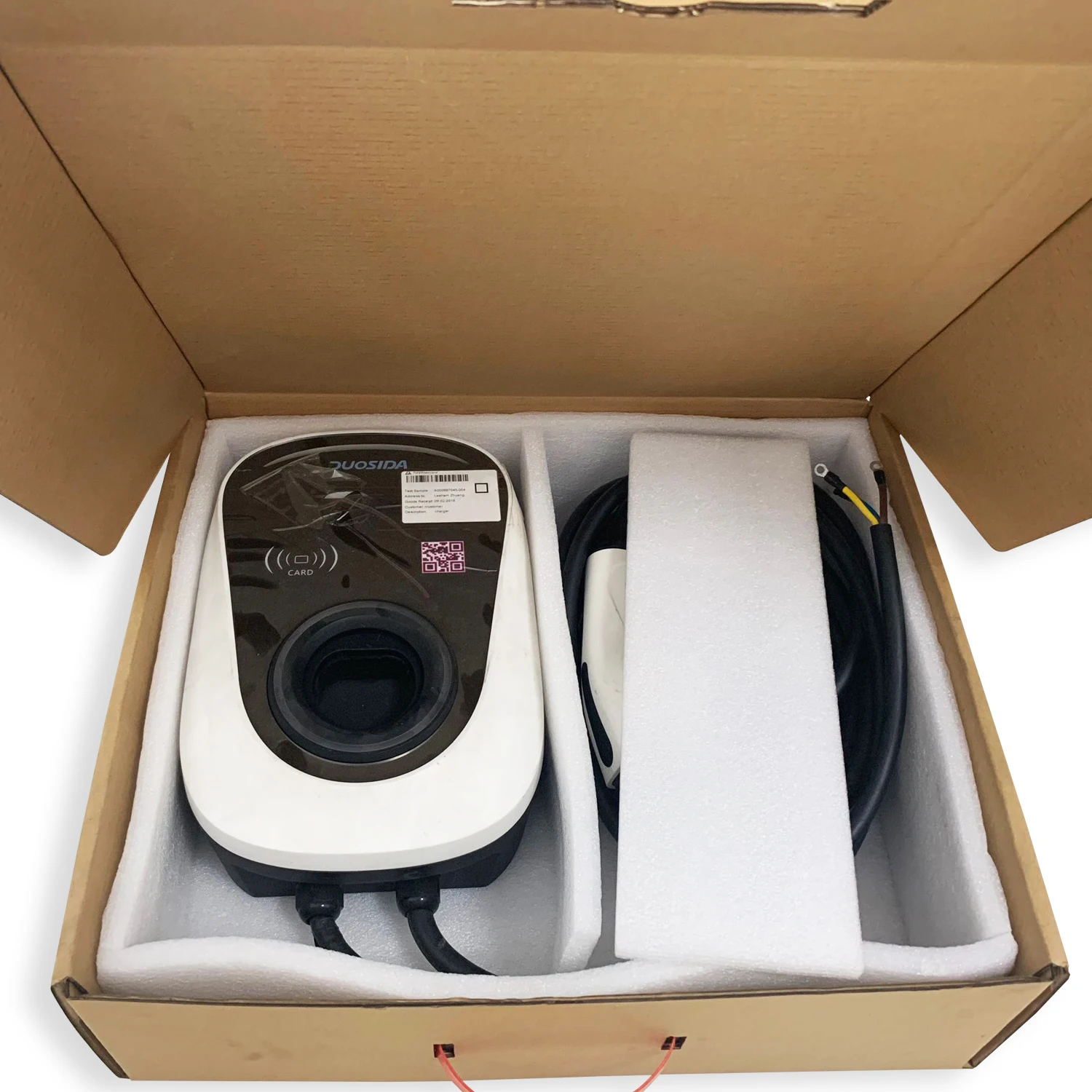 DUOSIDA wallbox зарядное устройство ev зарядная настенная станция 16 А 11 кВт IEC 62752 Тип 2 штекер с DC 6 мА автомобильное