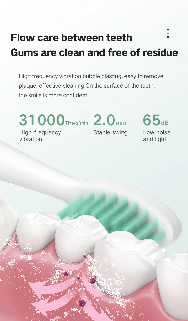 Manufacturer Free Sample DY-161 Electric Toothbrush IPX7 Waterproof Oral Cleaning Smart Sonic Electric Toothbrush