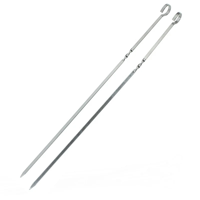 Bbq Accessories Skewers 201 Stainless Steel Stick Skewers Grill Sticks for BBQ,Shish,Chicken,Shrimp,Kabob,Party Essentials