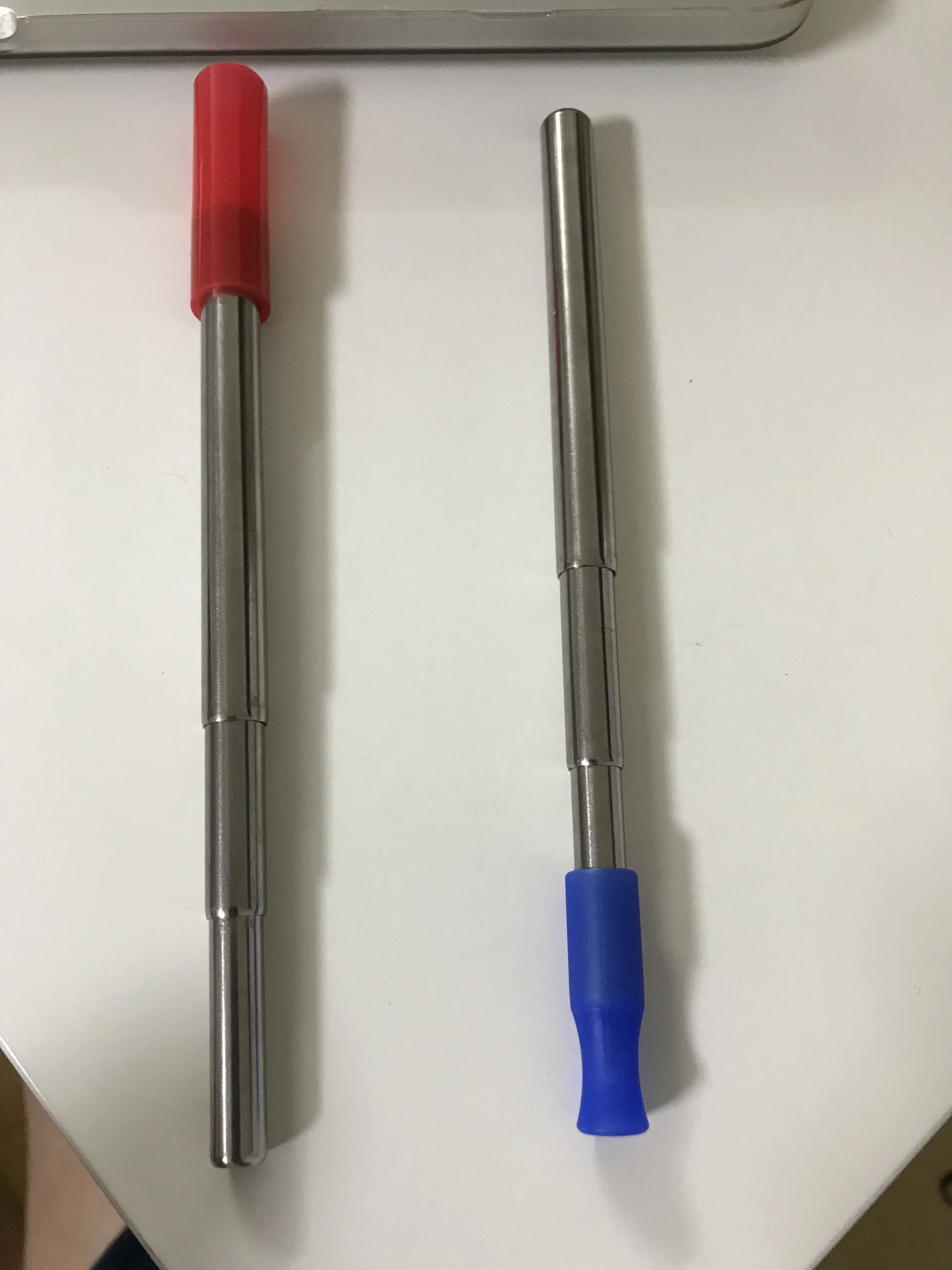 Складные многоразовые соломинки с корпусом, металлические складные соломинки из нержавеющей стали + 1 щетка для очистки (розовое золото)