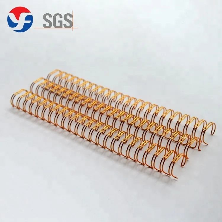 Gold Spiral Ring Book Double Loop Wire O Binding