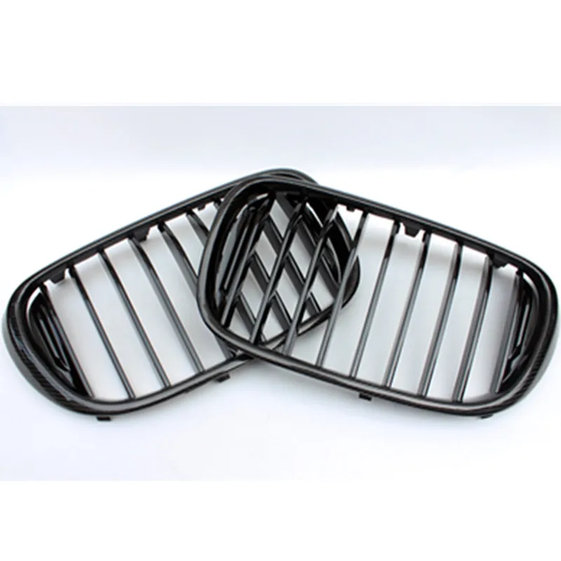 Однослойная глянцевая черная решетка из углеродного волокна, глянцевый черный передний бампер для BMW 7 серии G11 G12 2015 дюйма