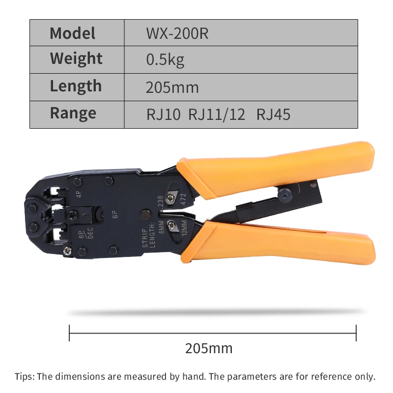 WX-500R network pliers three network crimping pliers net wire clamp crystal head crimping pliers manufacturers supply