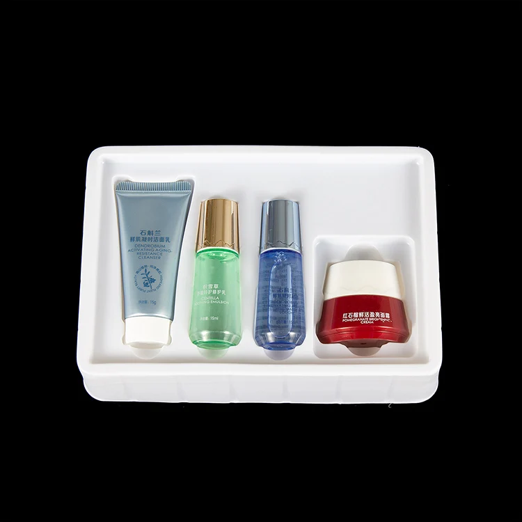 White PS Matt surface Blister insert tray for body care product