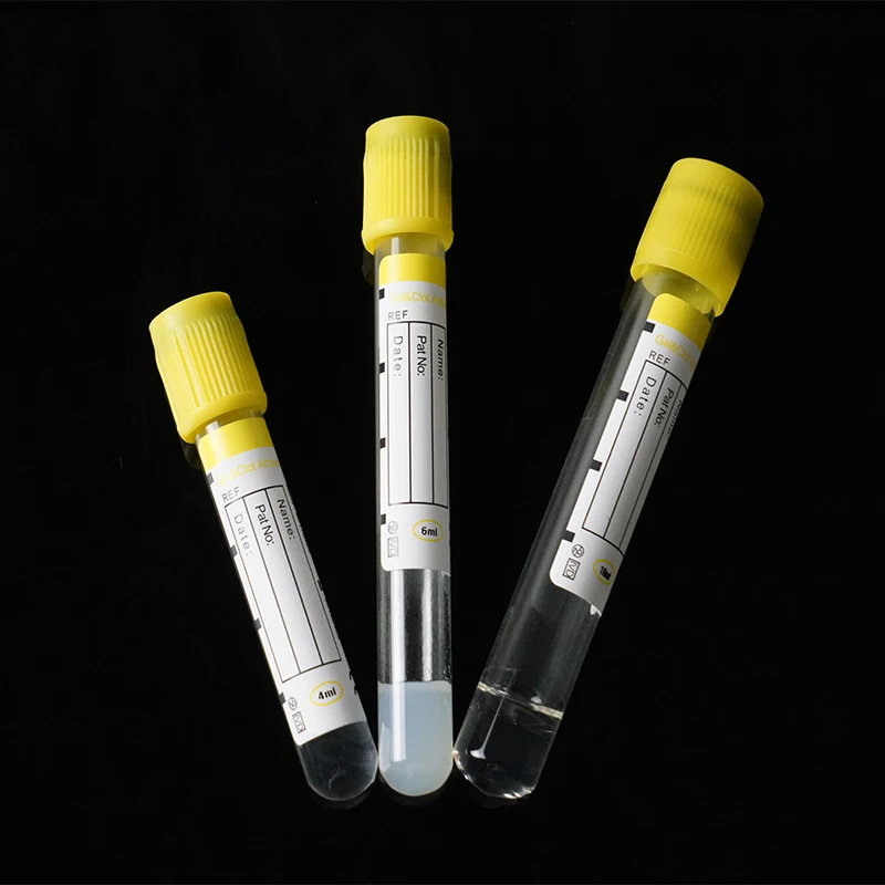 3ml 5ml vacuum blood collecting serum separator separation gel tube  with yellow hat