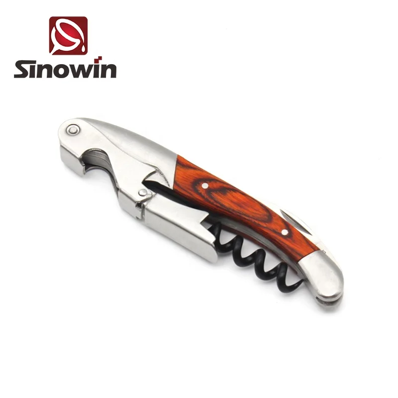 Promotional 5 pieces stainless steel wine box gift set bottle shaped wine opener set